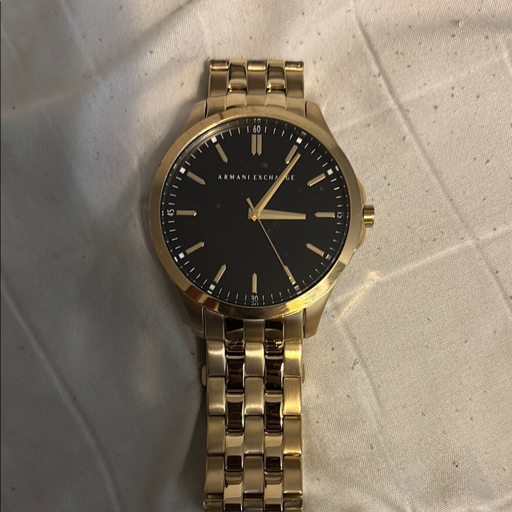 Armani Exchange Gold and Black Watch